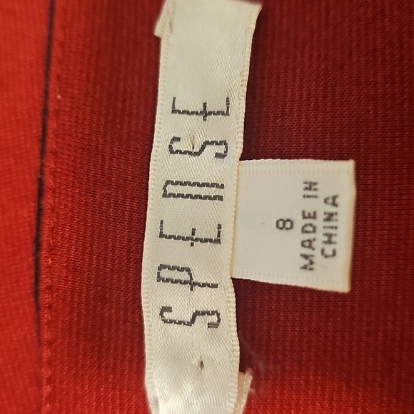 Chic Long Sleeve Red and Black Dress - Picture 6 of 6